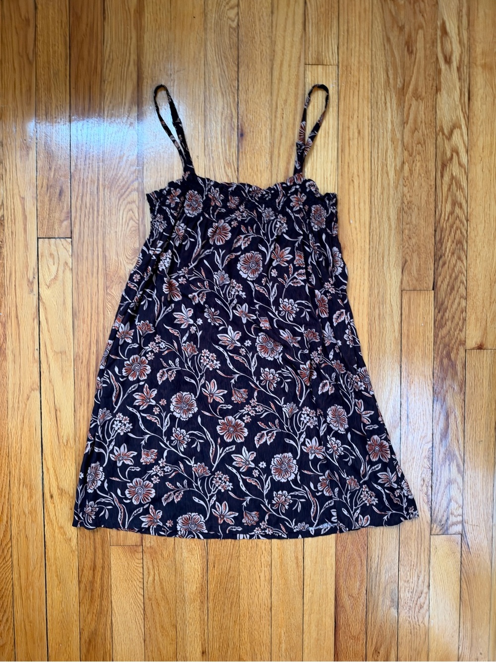 Sanctuary Brown Floral Mini Sundress
